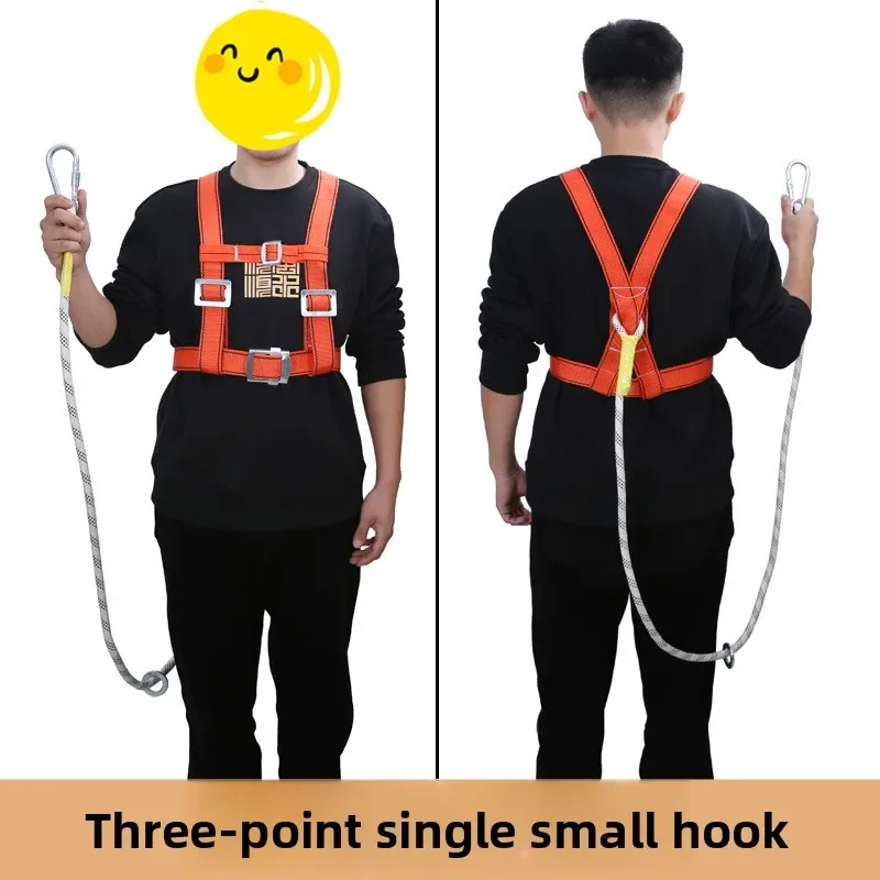 Premium Double Hook Full Body Safety Harness with 5-Point Secure Design for High-Altitude Operations