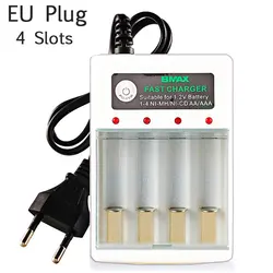 Universal 2-4 Slot Rechargeable Battery Charger for Ni-MH/Ni-CD Batteries (4 Slots EU Plug)