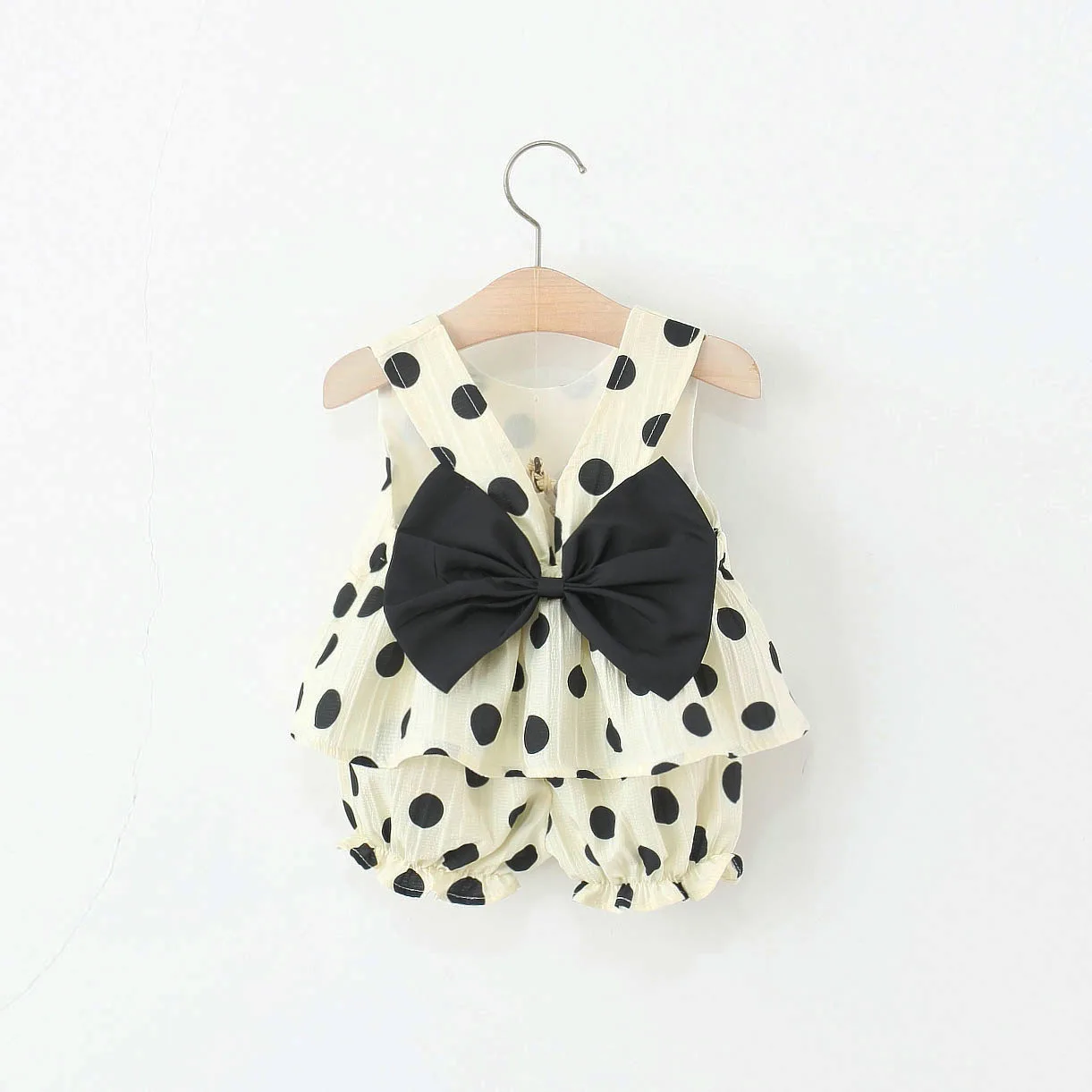 Summer Baby Girls Dot Print Vest and Shorts Set