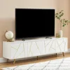 Mid Century Modern TV Stand for 75" TV - Wood Entertainment Center with Storage Cabinet & Media Console for Living Room 1