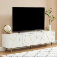 Mid Century Modern TV Stand for 75" TV - Wood Entertainment Center with Storage Cabinet & Media Console for Living Room 1