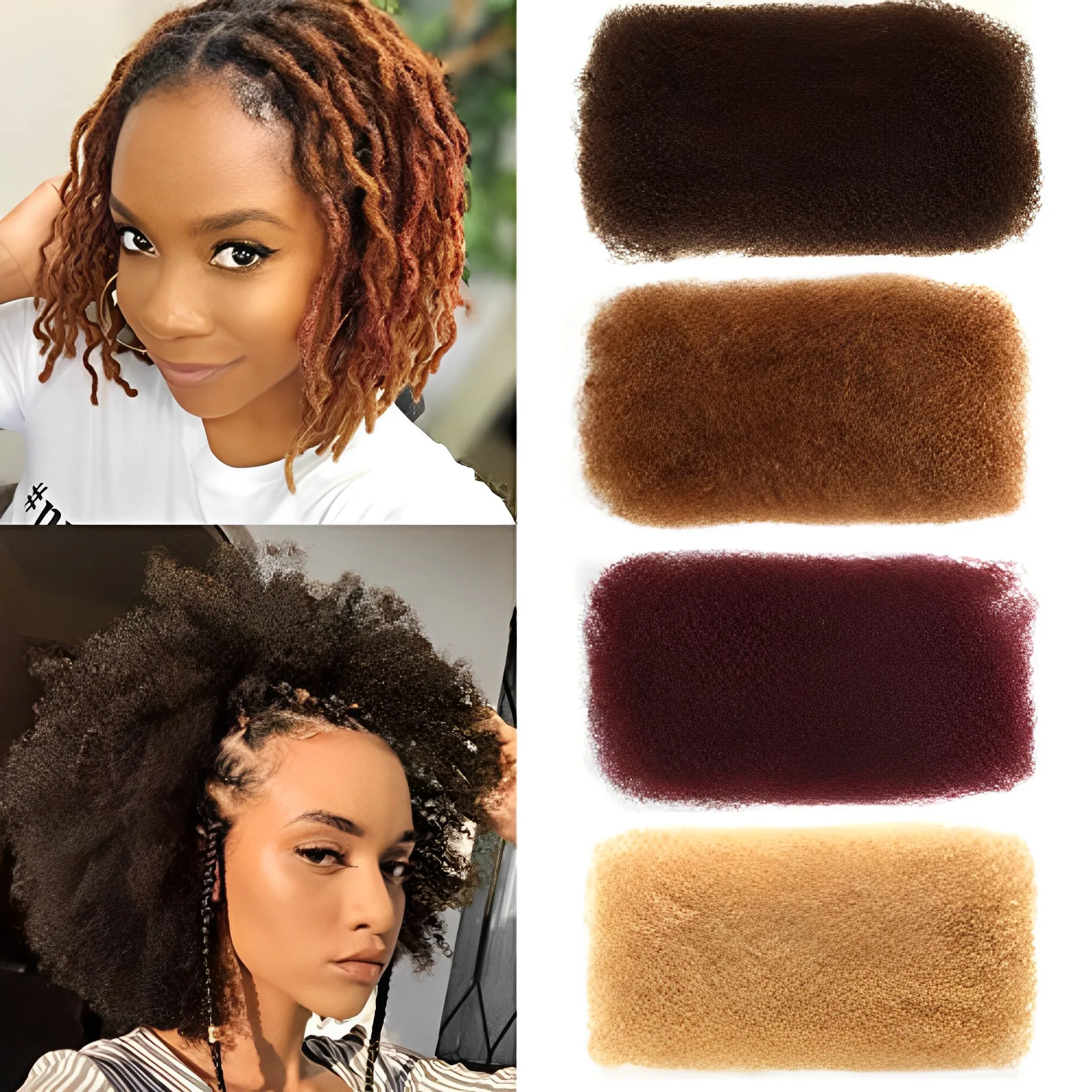 

Rebecca Brazilian Remy Hair Afro kinky Curly Bulk Human Hair For Braiding 1 Bundle 50g/pc Natural Color Braids Hair No Weft