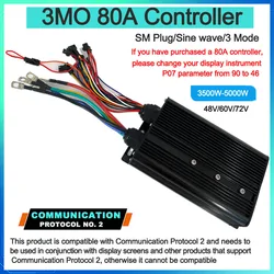 Advanced Sine Wave Electric Bicycle Controller with Learning Function (SM 80A - 3M)
