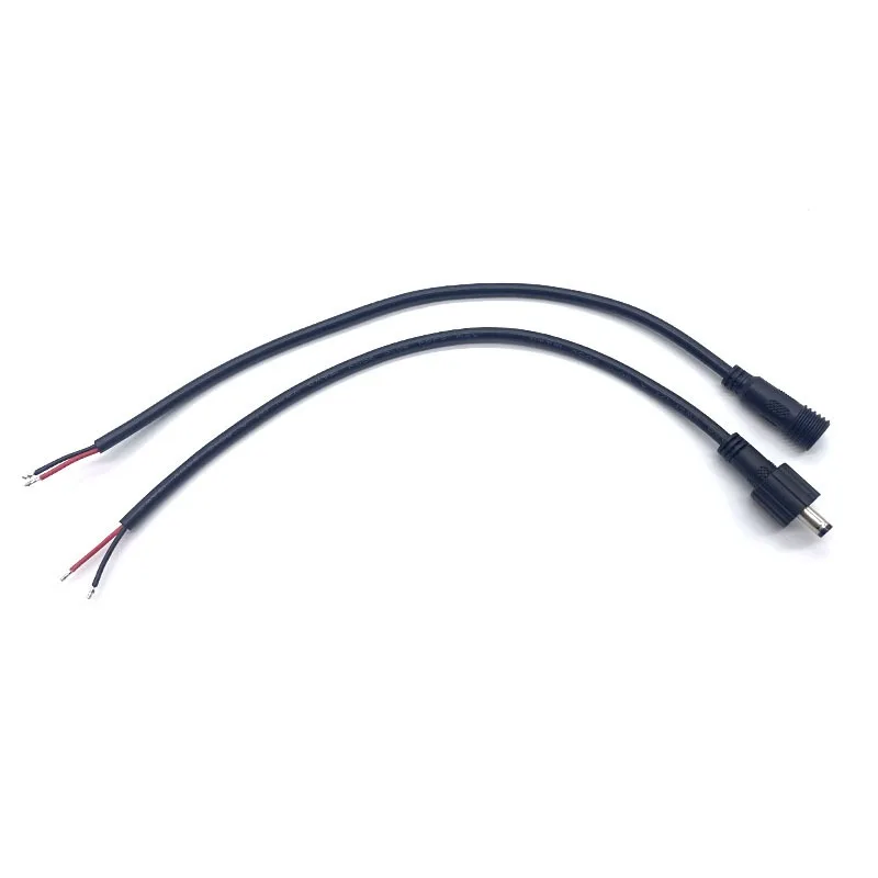 DC 5.5*2.1mm IP68 방수 18AWG 7A 남성 및 여성 커넥터 플러그 2핀 전원 어댑터 와이어 5쌍