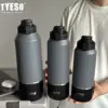 TYESO stainless steel portable sports kettle 2000ml large capacity insulated cup Outdoor portable direct drinking cup 2
