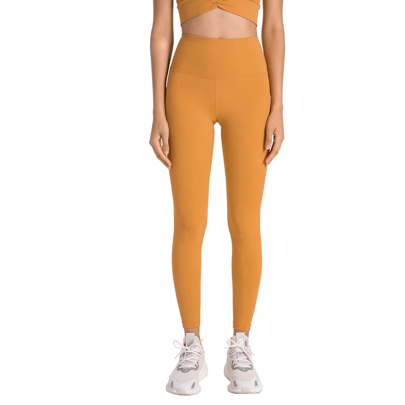 Mallas deportivas realce para mujer, Leggings con bolsillos de pantalones de Lycra para Yoga logotipo, ropa de gimnasio de cintura alta desnuda, mallas de mujer _ AliExpress Mobile