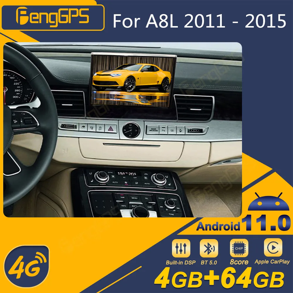 

For A8L 2011 - 2015 Android Car Radio 2Din Stereo Receiver Autoradio Multimedia Player GPS Navi Head Unit Screen