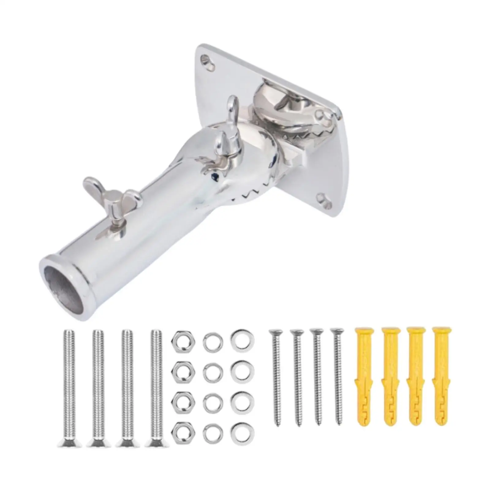 Flag Pole Holder Stainless Steel Solid Practical Multifunction Mount Flagpole Bracket for Truck Outside House SUV ATV Ships