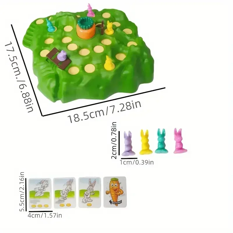 Funny Bunny Game, Tortoise Bunny Trap Competitive Board Game Interactive Educational Multiplayer Hare Trap Game Family Game 5