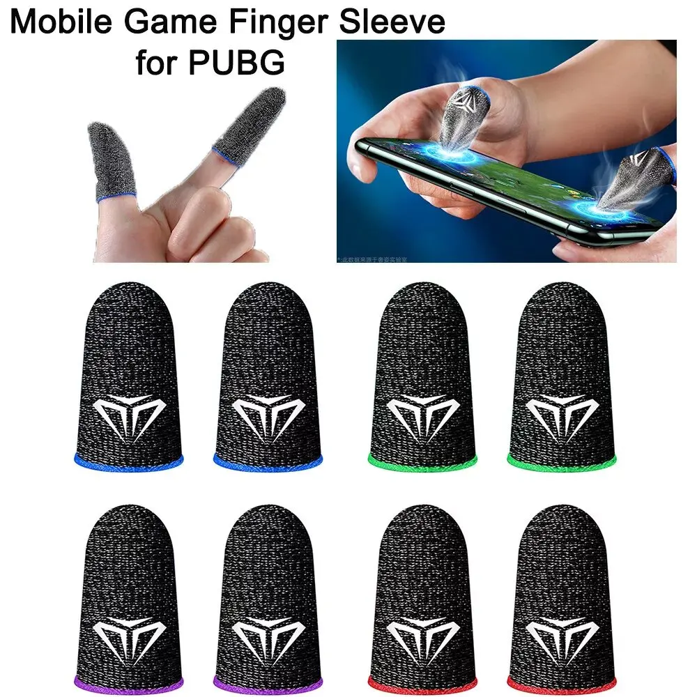 1 Pair Gaming Finger Sleeve for PUBG Breathable Fingertips Sweatproof