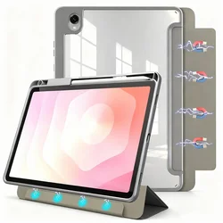 Enhanced Tablet Cover with Pencil Holder and Magnetic Detachment, Fits Various 11 - Inch Devices for Tab A11 Plus 11 inch (GRAY)