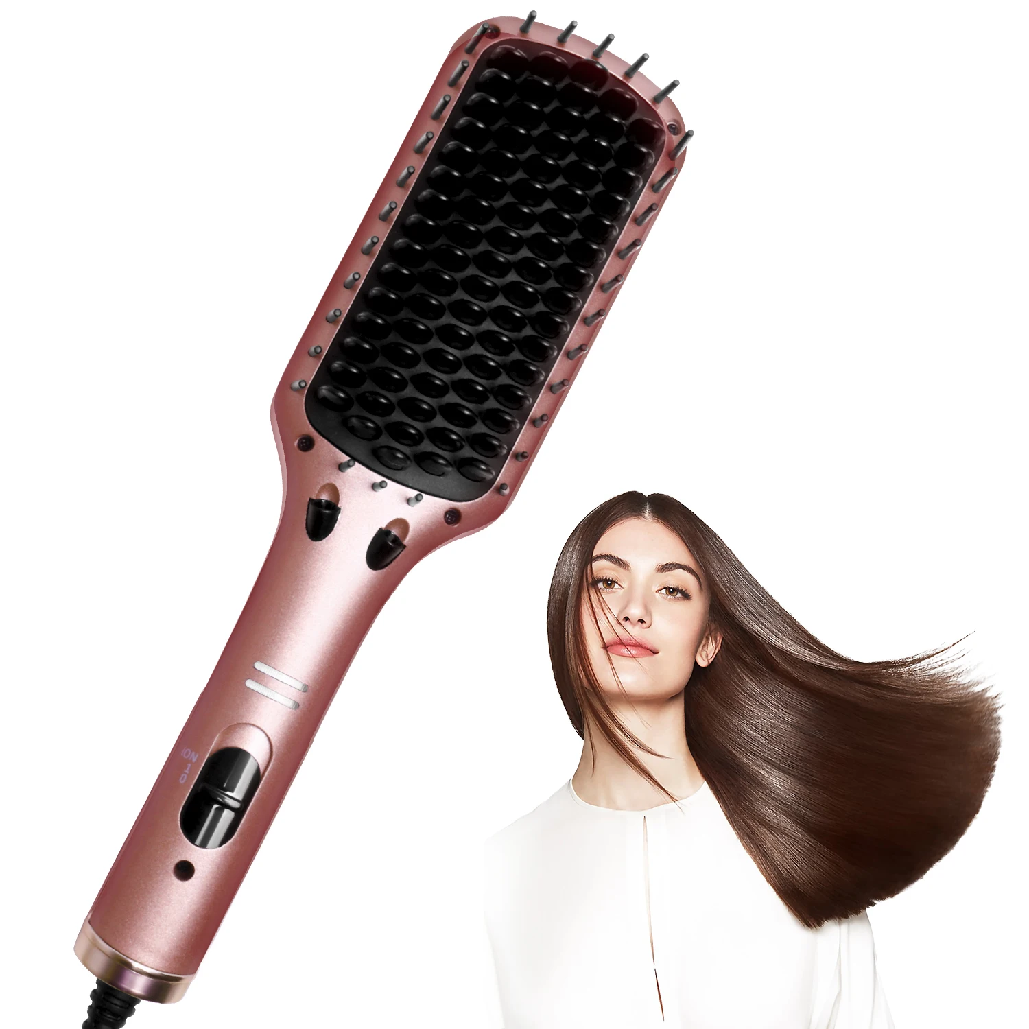 Electric Hair Straightening Brush Hot Comb Hair Straightener Professional Women's Hair Heating Comb for Culry Styling Appliances