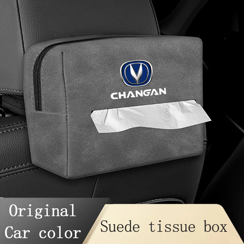 

Car Suede Tissue Bag Protector Cover for Changan CS25 CS35 CS55 CS75 CS85 Celesta Car Seat Back Tissue Box Interior Accessories