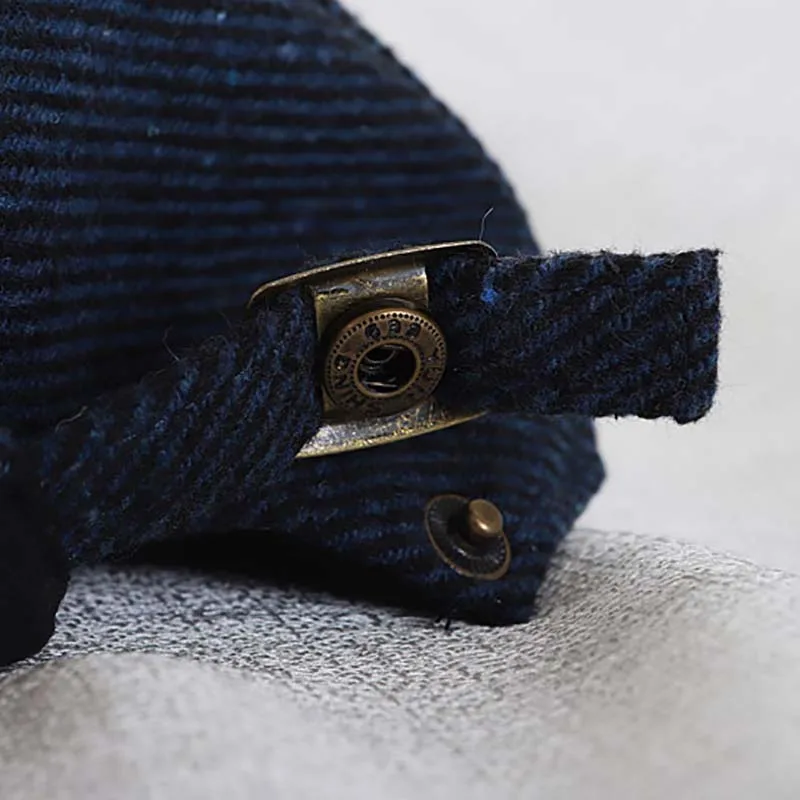 Autumn Baby Beret Hat for Boys Vintage Woolen Infant Hats Striped Newsboy Flat Cap Winter Toddler Kids Accessories 2-9Y