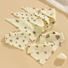 Baby Bibs Muslin Cotton Stuff Newborn Snap Button Soft Cartoon Triangle Saliva Towel Burp Cloth Girls Boys Feeding Drool Bibs 3
