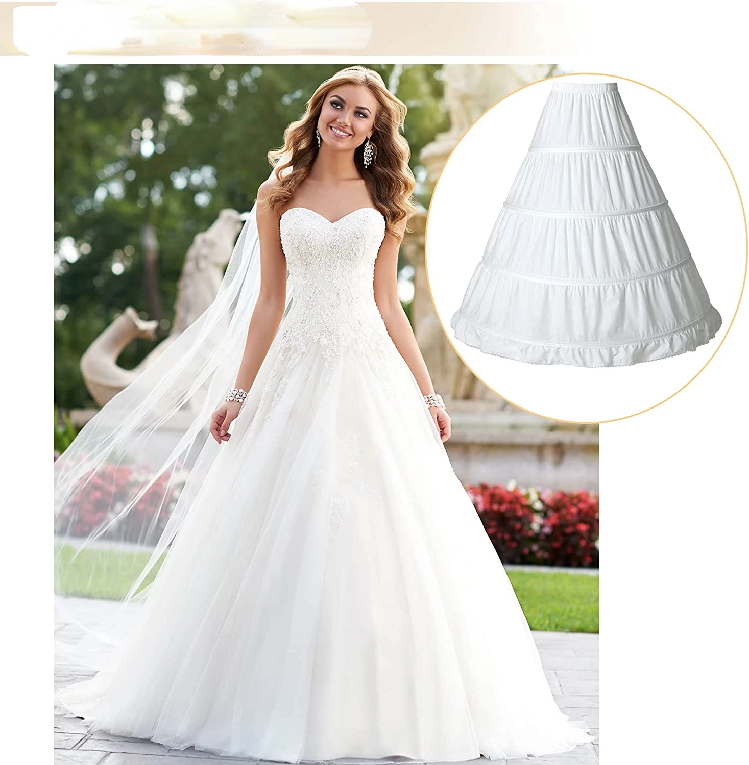 Maak een naam Walter Cunningham Gering Hoepel Petticoat Voor Vrouwen Bridal A-lijn Crinoline Onderrok Slip  Bruiloft Baljurk Jurk - AliExpress