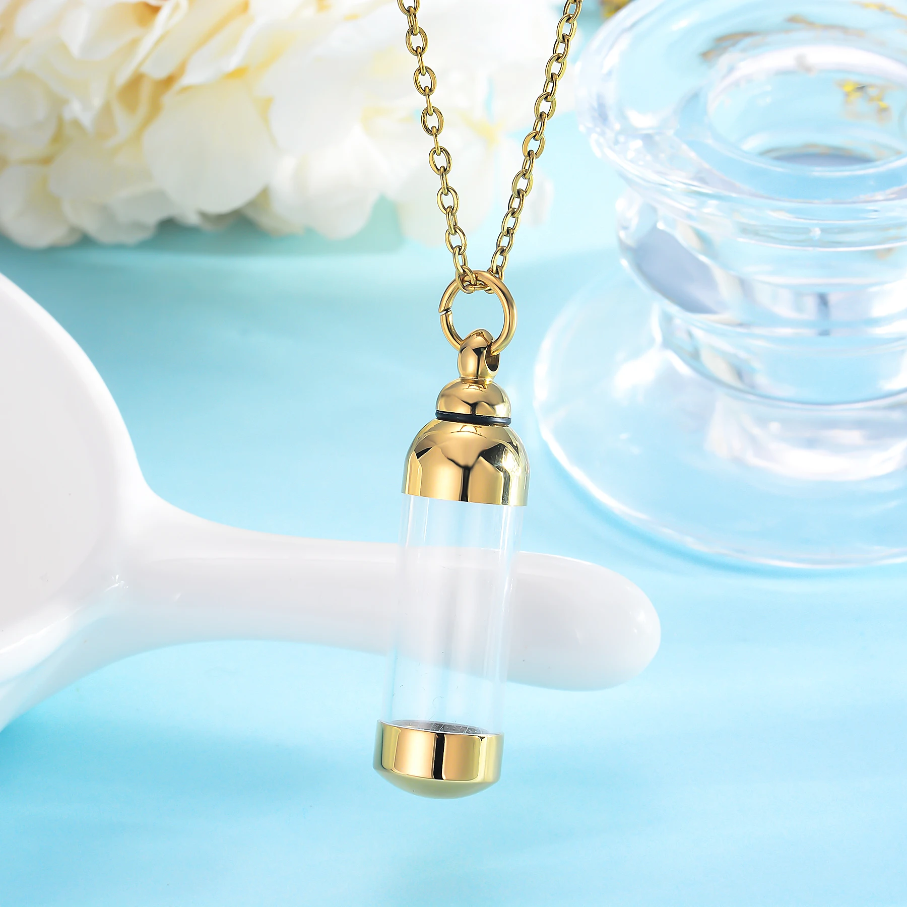 Collana Ceneri Collana Ciondolo Urna Ceneri - Ricordo Personalizzato Per Cari Regalo Ricordo Defunti - Foto 9