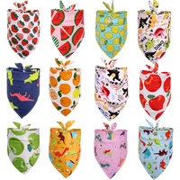 50pcs Dog Bandana Fruit Style Pet Products Small Dog Cat Puppy Bandanas Scarf Cotton Dogs Bandanas Bibs Dogs Pets Accessories 1