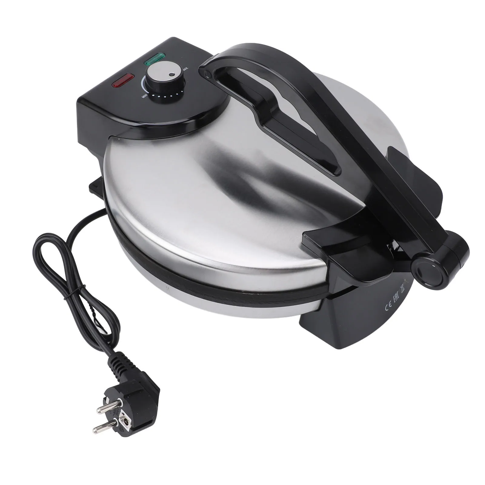 Roti Maker 1800W High Efficiency Anti Stick Coating Roti Machine with Anti Slip Scald Handle for Breakfast Chapati Tortilla