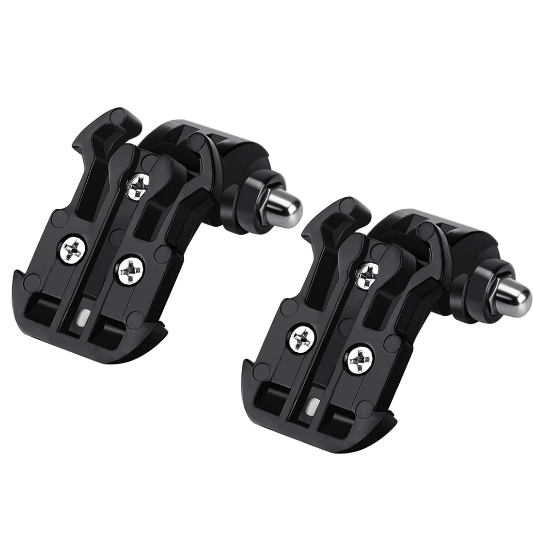 2 PCS PULUZ Black Vertical Surface J-Hook Buckle Mount Set for PULUZ Action Sports Cameras Jaws Flex Clamp Mount for GoPro, Inst