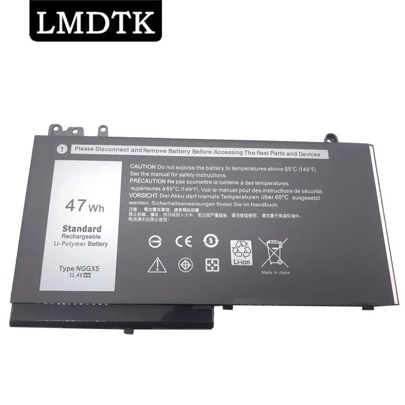 LMDTK новый подлинный NGGX5 11,4 V 47WH Аккумулятор для ноутбука Dell Latitude E5270 E5470 M3510 E5570 JY8D6 954DF 0JY8D6