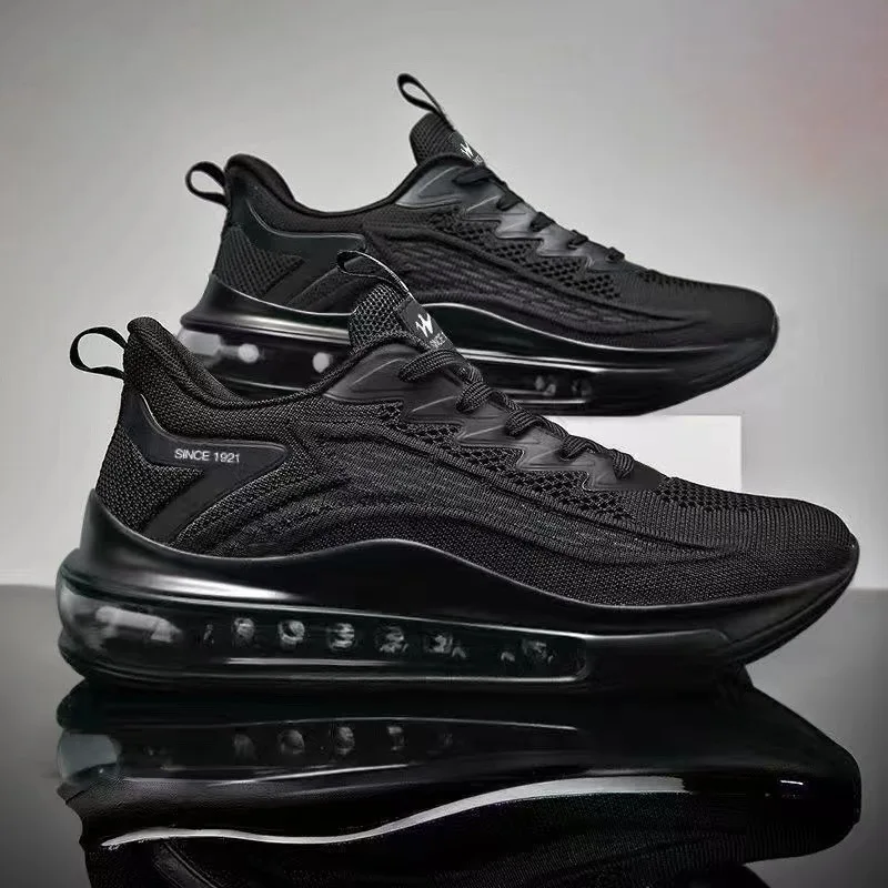Flyweave Running Shoes New Shock-absorbing Air Cushion Sports Shoes Korean Style Height-increasing Fashionable Casual Shoes 2