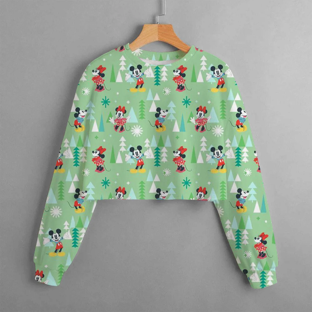 thumbnail image 1 of Suéter infantil de moda clásica de Disney Suéter infantil de primavera para niña Top con estampado de Mickey Mouse Feliz Navidad, 1 of 5