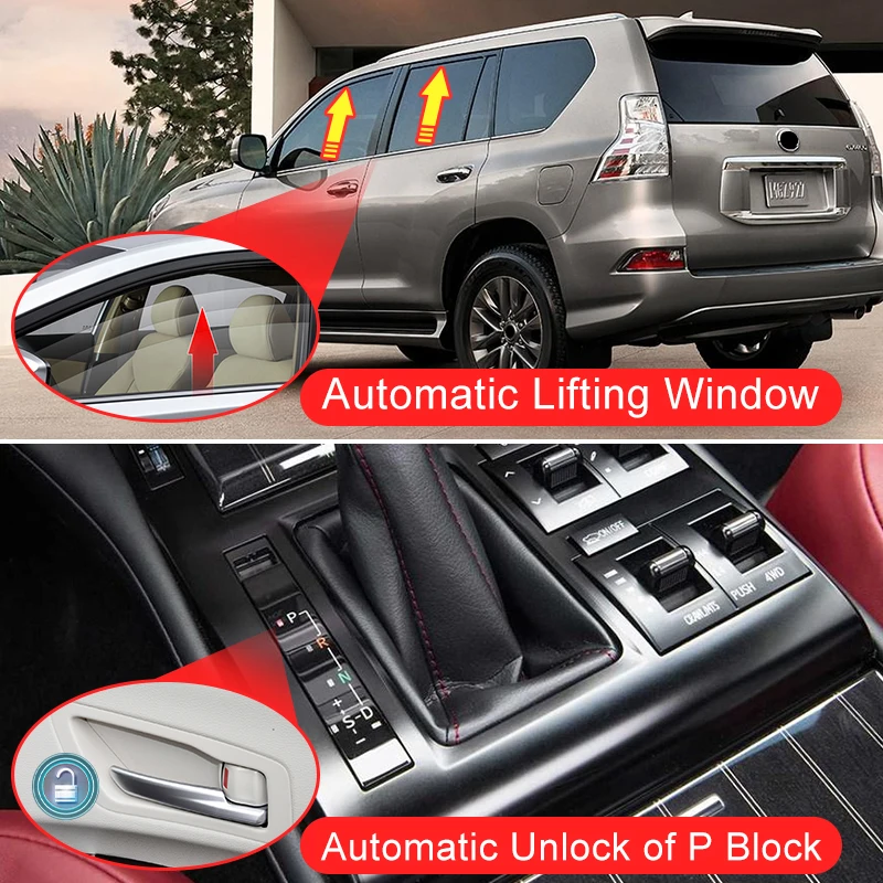 Lexus GX460 GX400 GX 460 400 2010 2022 액세서리, 자동 닫힘 창 잠금 도어 및 백미러 접이식 OBD 모듈