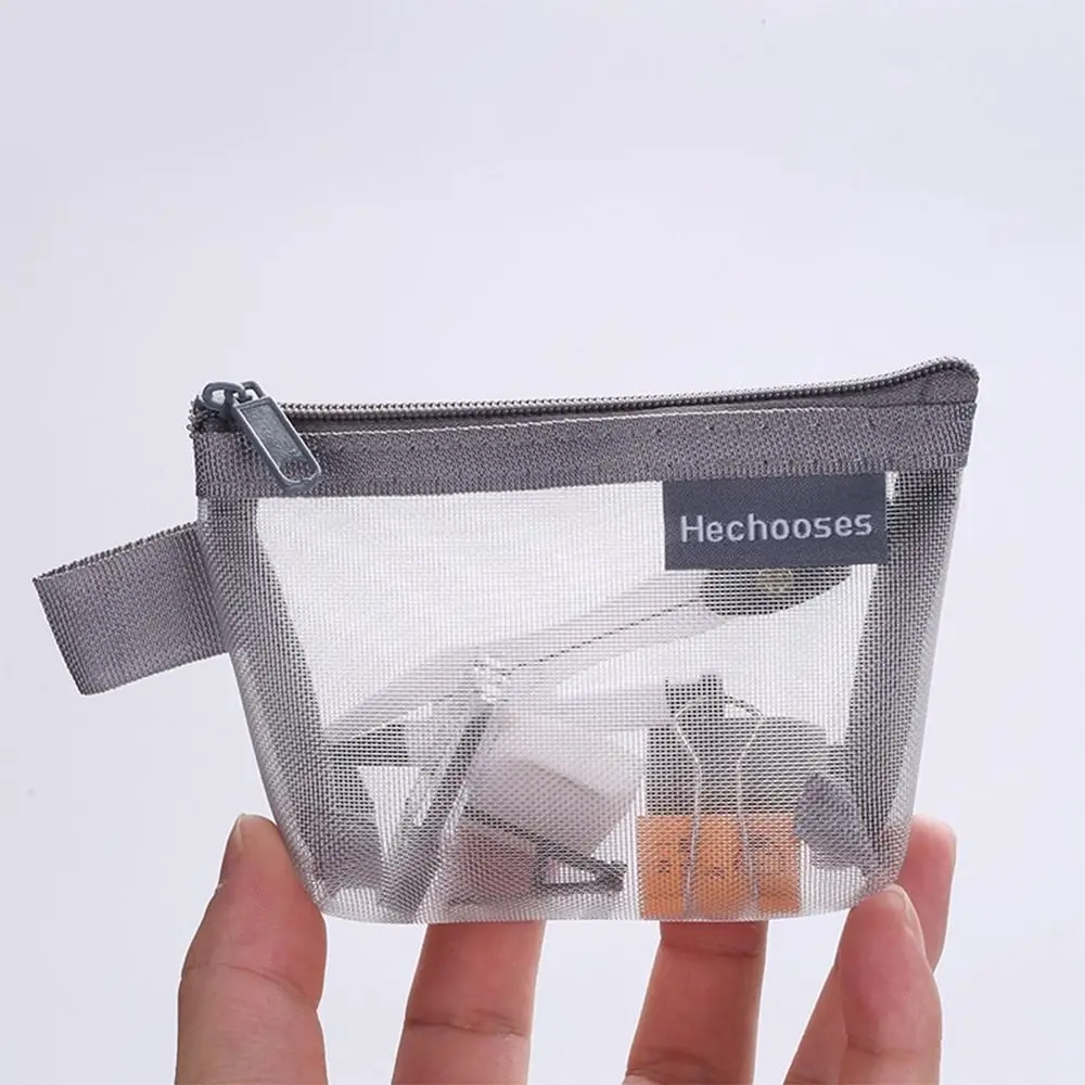 Mesh Coin Purse Key Lipstick Nylon Small Item Storage Card Holder Three-dimensional Mini Cosmetic Bag Office key case cosmetic bag coin purse card wallet coin wallet plush coin purse change bag card holders