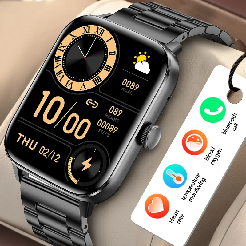 

1.9 inch high-definition color screen Bluetooth call smartwatch women's physiological cycle health temperature monitoring watch