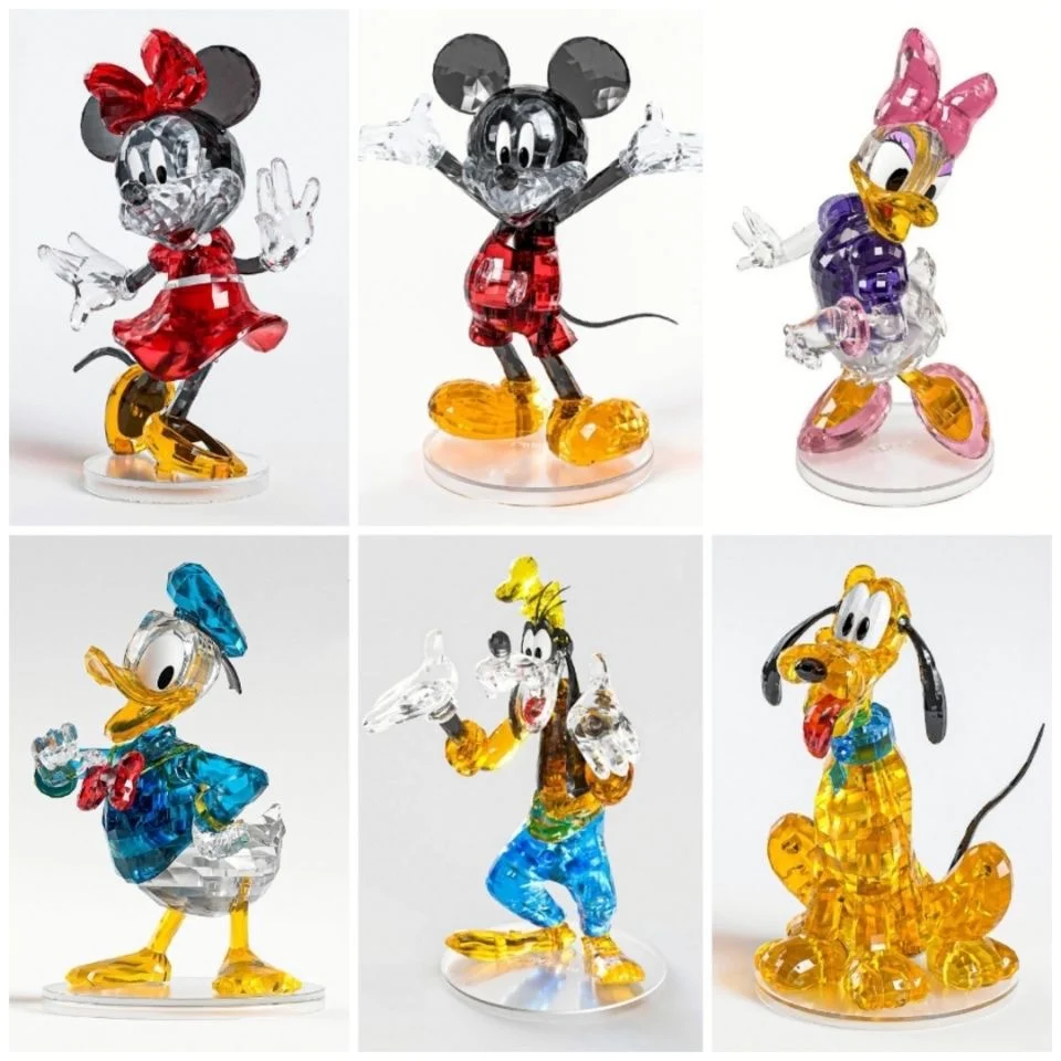 

Mickey Minnie Donald Duck Toys Handmade Ornaments Gifts for Boys and Girls Three-Dimensional Crystal Building Blocks
