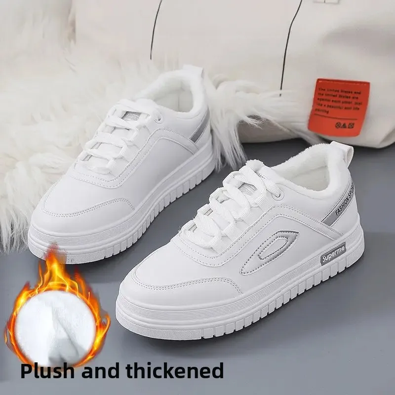 White cotton-padded warm cotton-padded shoes 203-1