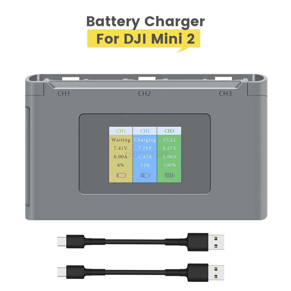 Digital Display Charging Hub Drone Battery Charger For DJI Mini 2 Mini 3 Pro Mini SE Air 2S