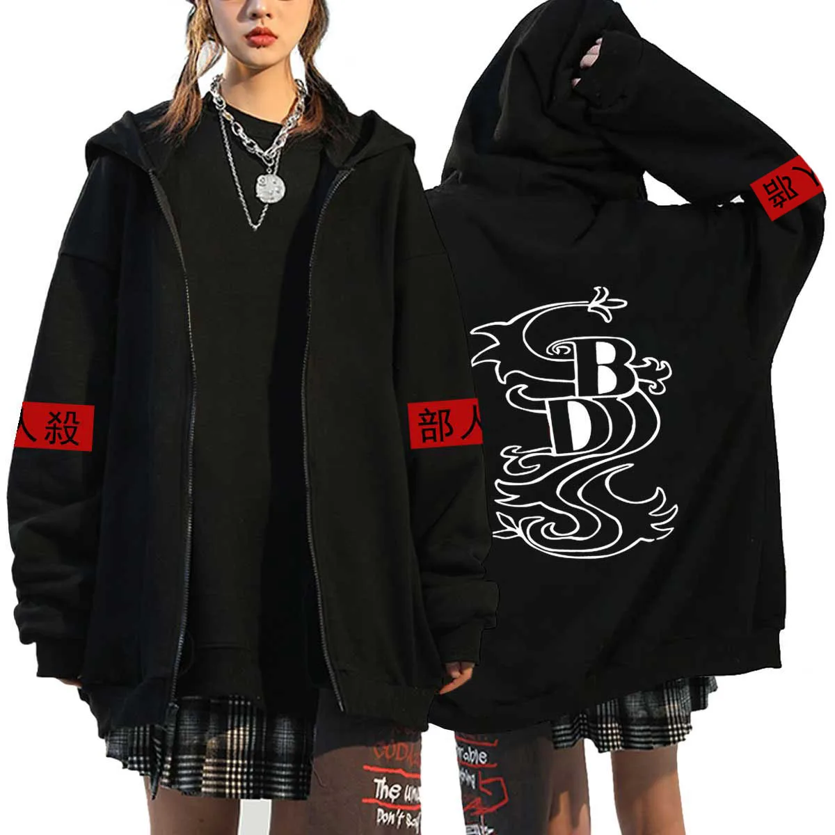 Anime Tokyo Revengers Print Hoodie Zip Up Women Men Sweatshirt Hoodie Hiphop Clothing Spring Autumn Tracksuit Zipper Coat Unisex 3