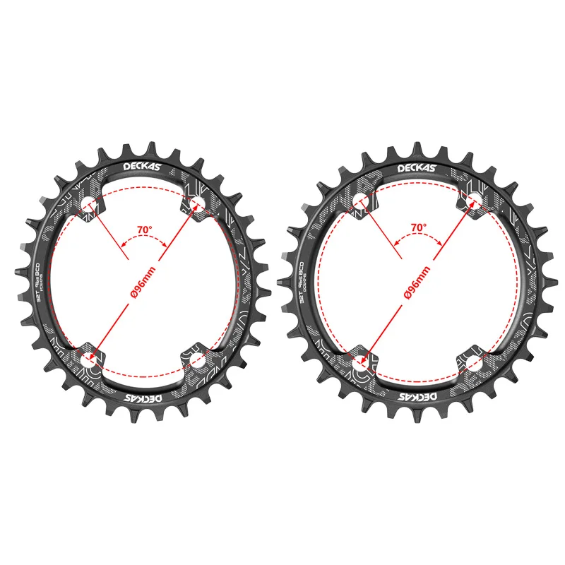 Bike chainring Deckas Round/Oval 96bcd Chainring MTB Mountain Bike Bicycle 32T 34T 36T 38T Crankset Tooth Plate 96bcds For M7000 M8000 M9000