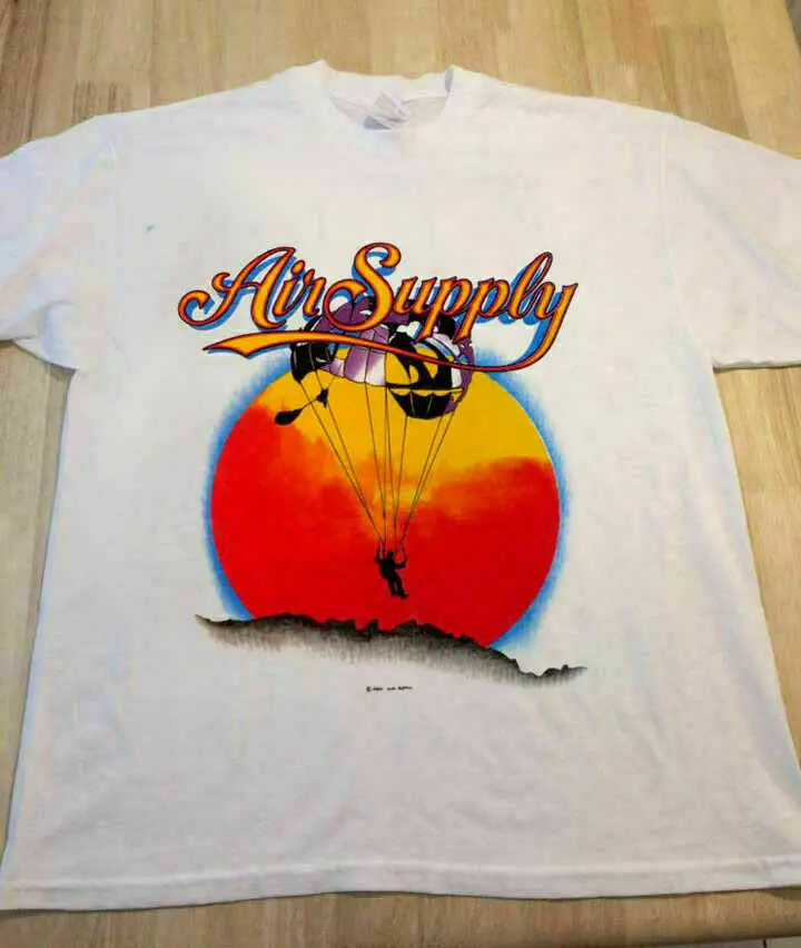 Album Of Air Supply Band Shirt Classic White Men Unisex S-5Xl Muslimate Maniche Lunghe O Corte