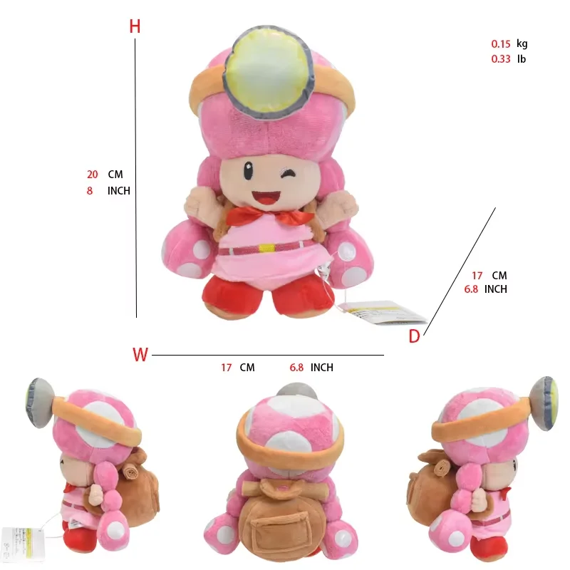 41 estilos Mario Luigi Toad Toadette Muñeca Princesa Peach Hielo Fuego Flor Veneno Piraña Planta Superestrella Bob-omb Stuff Peluche Juguete