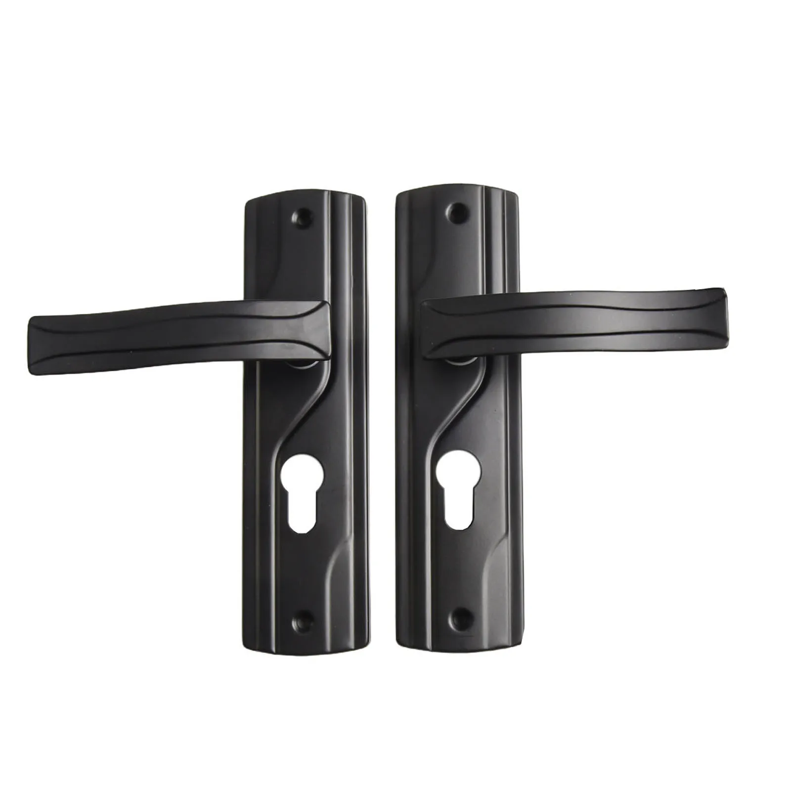 Black Finish Door Handle Lock Easy To Use High Quality Specifications Stylish Black Finish Easy To Use High Quality