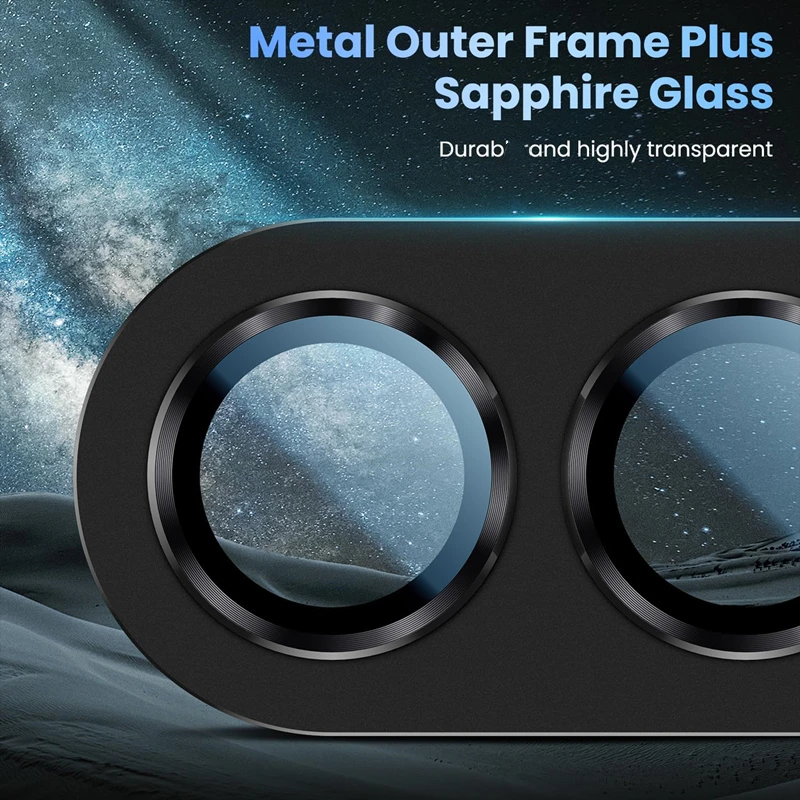 Premium Anti-Scratch Metal Camera Lens Protector with Tempered Glass – Full Coverage Protective Cap