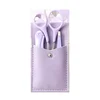 Private Label 3Pcs/Set Makeup Tools Portable Eyebrow Trimming Set Eyebrow Razor Eyebrow Scissors with Comb 6