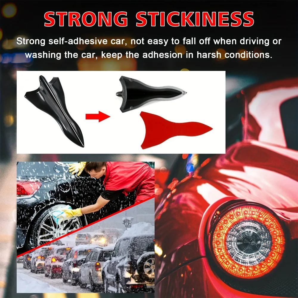 Kit aerodinamico da 10 pezzi con diffusore Air Vortex e alette a pinna di squalo – Combinazione spoiler per tetto/parafango per la maggior parte delle berline e SUV - Image 5
