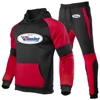 Winning Boxing Men Brand Spring and Autumn Printing Casual Pullover Color Matching Hoodie + Sweatpants New Two-piece Set 4