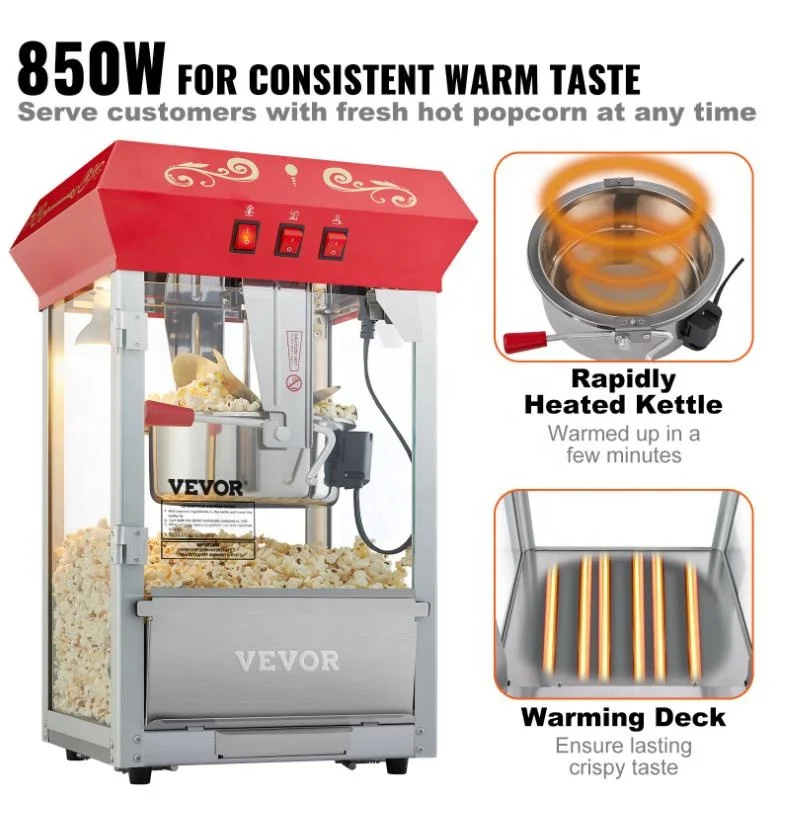 mini popcorn machine ELECTRIC gas operated 16oz 8oz 8 16 20 oz ounce commercial popcorn making machine used pot pop corn makers 3