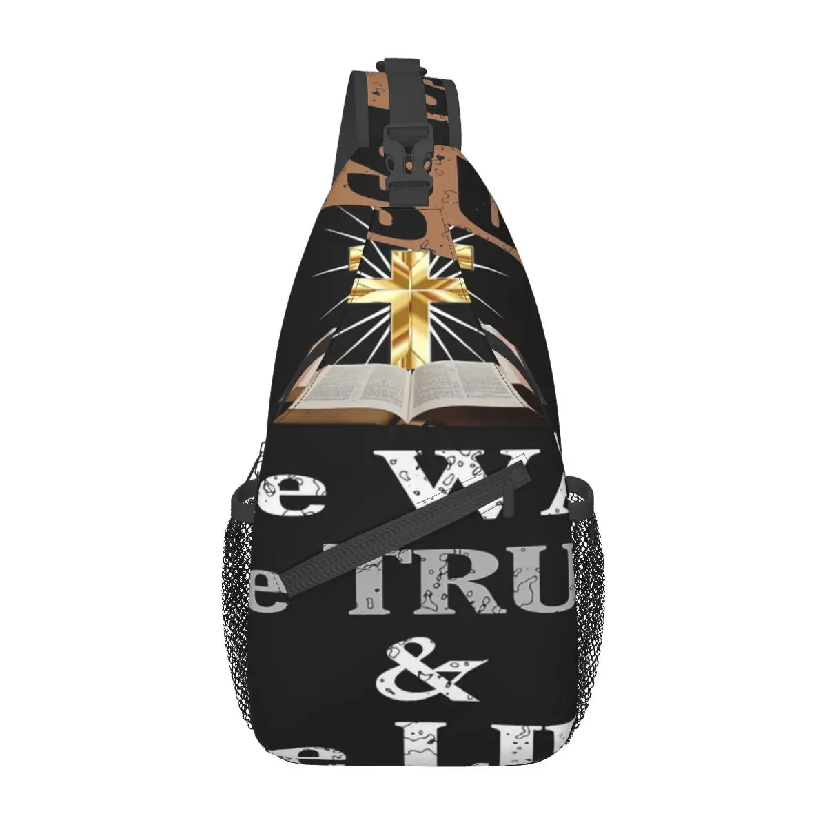 

Jesus The Way The Truth & The Life Christian Chest Bag Trendy Large capacity Gift Nice gift Multi-Style