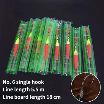 Gruppo di lenze galleggianti per acque poco profonde Lenza da pesca galleggiante Amo per principianti Accessori per canne a mano Pesce verticale galleggiante all'aperto