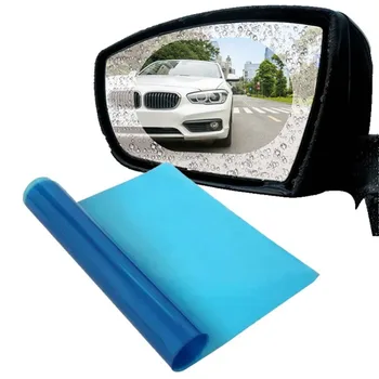 Pellicola antiappannamento per auto Rivestimento antiappannamento Pellicola protettiva per specchietto retrovisore automatico idrofobico antipioggia Adesivi per specchietti da bagno