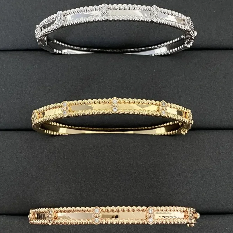 

925 Sterling Silver Bangles for Women Men Vintage Punk Bracelet Fashion Beauty Jewelry Plated Titanium Enamel Cuffs for Couples