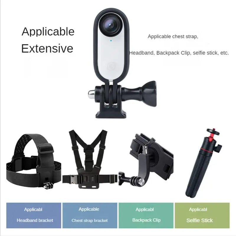 Insta360 Go2용 M05K 보호 프레임 마운트 1/4 스레드 어댑터 조정 가능..