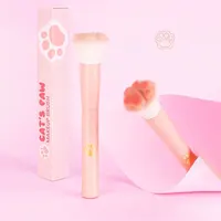 1pc New Cat Paw Blush Brush With Storage Box, Professional Makeup Tool Suitable For All Skin Types 1