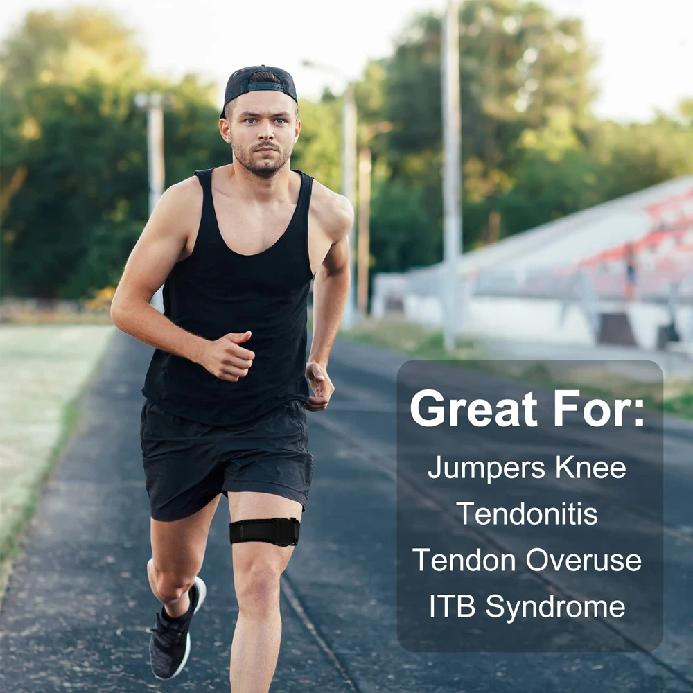 1Pcs IT Band Strap knee support knee wraps Adjustable Iliotibial Knee Thigh Hip & ITB Syndrome Compression Wrap Support Breathable Patellar Tendonitis